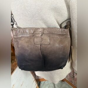 Two-tone Leather Purse | Carrie in Wood |Aunts & Uncles